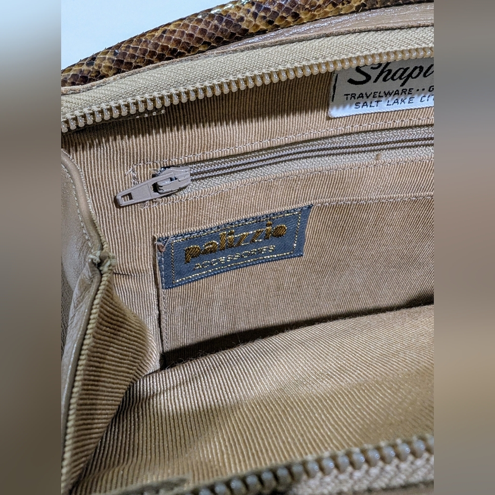 Vintage Authentic Python Leather Shoulder Bag Pur… - image 2